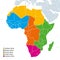 Africa regions political map