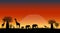 Africa savanna landscape vector