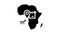 africa shipment tracking glyph icon animation