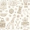 Africa sketch seamless pattern