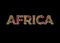Africa stylized text with black background