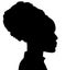 Africa woman fashion head scarf, headwraps for women. Silhouette