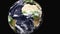 Africa world globe shows African country from satellite - 3d animation