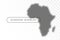 Africa World map shadow realistic grey decorative background vector illustration. Transparent shadow overlay effects for branding