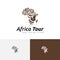 Africa Zebra Silhouette Animal Wildlife Tour Travel Logo Template