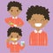 African American Boy Brushing Teeth Activity Vector Collection