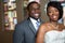 African American bride and groom.