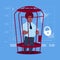 African American Business Man In Cage Prisoner Financial Problem Concept