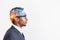 African American businessman in glasses, cog brain