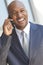 African American Businessman Talking on Cell Phone