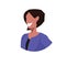 African american businesswoman face avatar smiling business woman office worker female cartoon character portrait flat