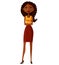 African American businesswoman flat cartoon vector illustration.
