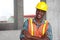 African American construction worker