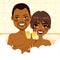 African American Couple Relaxing Bath