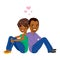 African American Couple Sitting