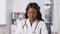 African american doctor having online consultation