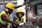 African American engineer skills quality, maintenance, training industry factory worker , warehouse Workshop for factory operators