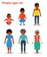 African american ethnic woman generations at different ages. Baby, child, teenager, young, adult, old