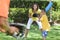 African American Family Playing Baseball