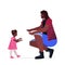 african american father playing with little daughter parenting fatherhood concept dad
