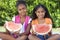 African American Girls Children Eating Water Melon