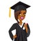 African American Graduation Girl