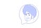 African american male head chat bubble profile icon man avatar support service communication concept sketch doodle