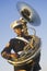 African-American Marine with Tuba, Aboard Aircraft Carrier ï¿½Kennedyï¿½