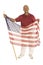 African American Patriot with flag