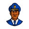 African American Policeman Mascot