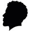 African American profile picture, Man from the side with afro harren. Black Men African American with Dreadlocks hairstyle, afro h