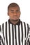 African American referee in uniform