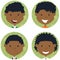 African american school boys avatar collection