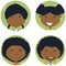 African american school girls avatar collection