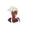 African american waitress in uniform face avatar restaurant staff professional occupation concept female cartoon