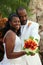 African american wedding couple