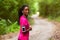 African american woman jogger portrait - Fitness, people and h