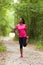 African american woman jogger stretching - Fitness, people and