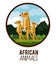 African animals cartoon