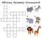 African Animals crossword background