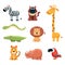 African Animals Fun Cartoon Clip Art Collection