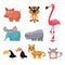 African Animals Fun Cartoon Clip Art Collection