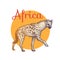 African animals Hyena.