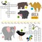 African animals mini crosswords