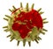 African area other region Infected by corona 3d Virus covid 2019