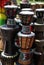 African art on drums