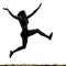 african athlete athletics long jump woman isolated white backgro