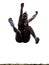 african athlete athletics long jump woman isolated white backgro