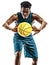 African basketball player young man isolated white background
