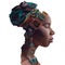 African Beauty face in border of Africa continent